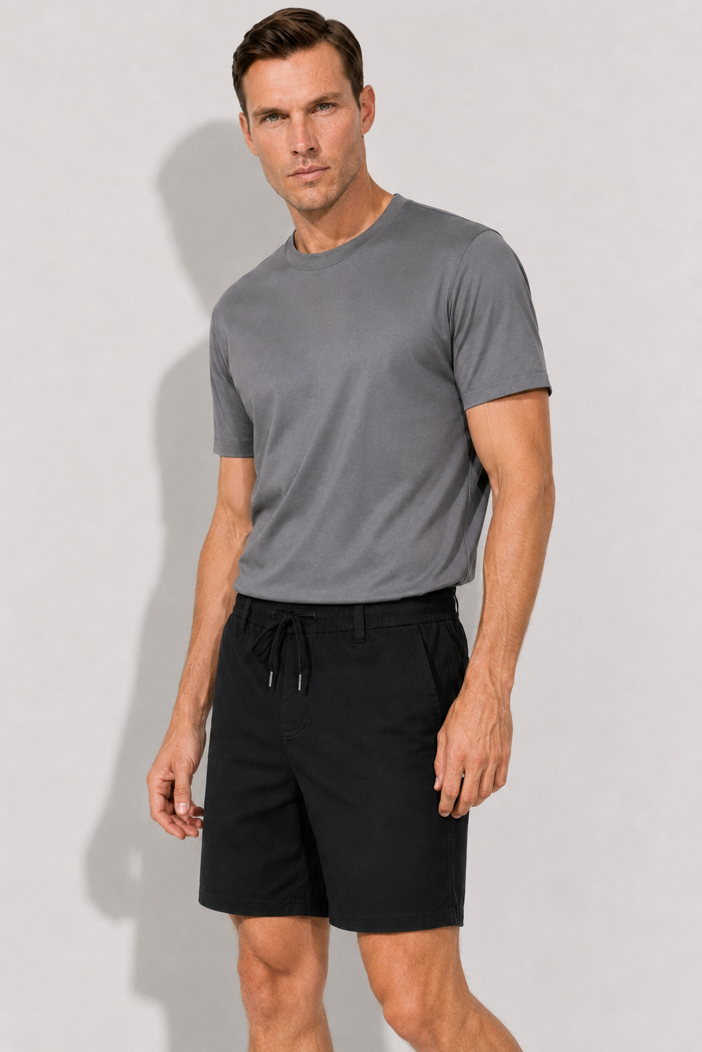 Drawstring Shorts — Black — Shorts