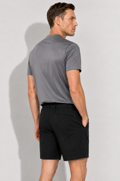 Drawstring Shorts — Black — Shorts
