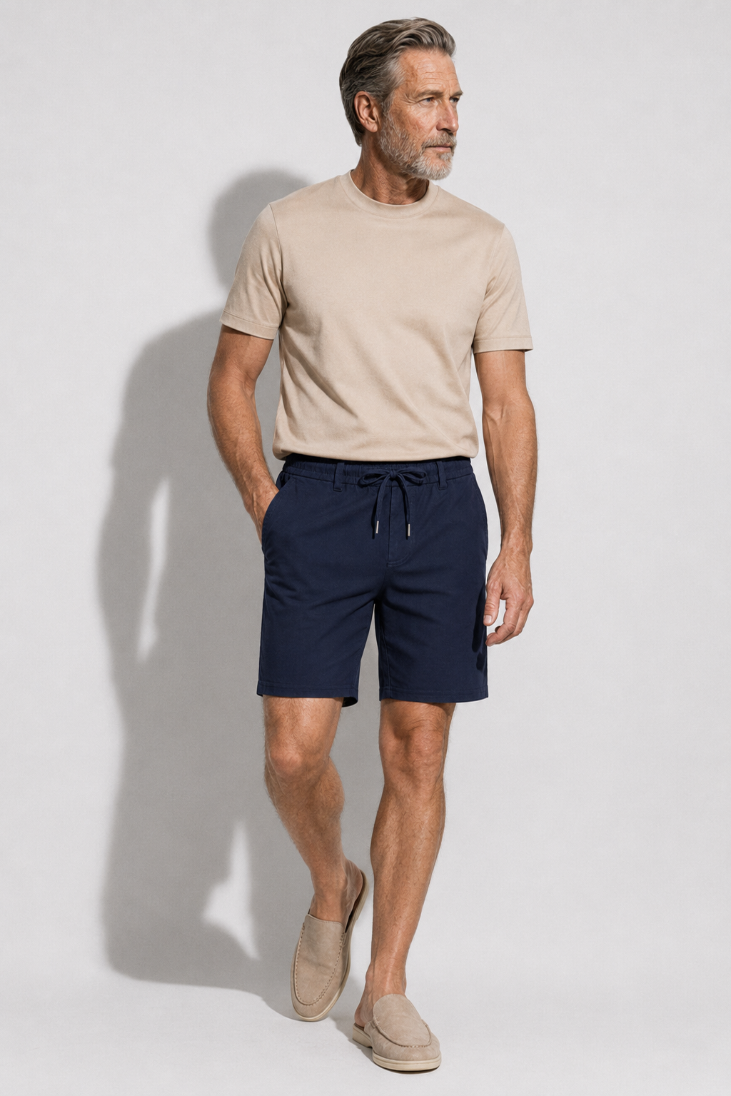 Drawstring Shorts — Navy — Shorts