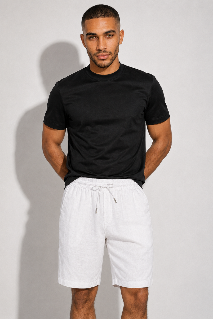 Linen Shorts — White — Linen Shorts