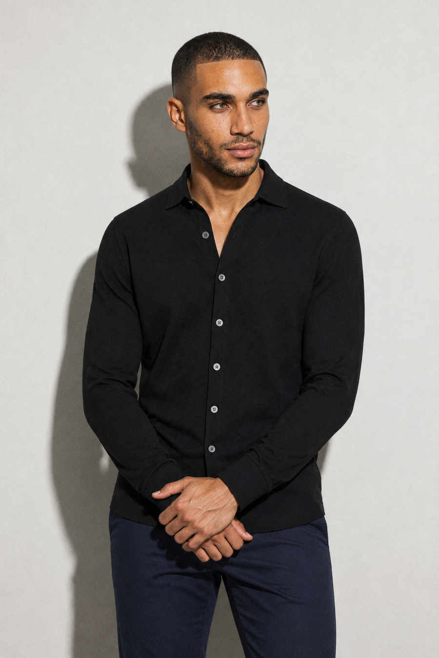 Knitted Shirt — Black — Knitted Shirts