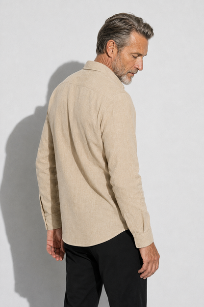 Linen Shirt — Beige — Linen Shirts