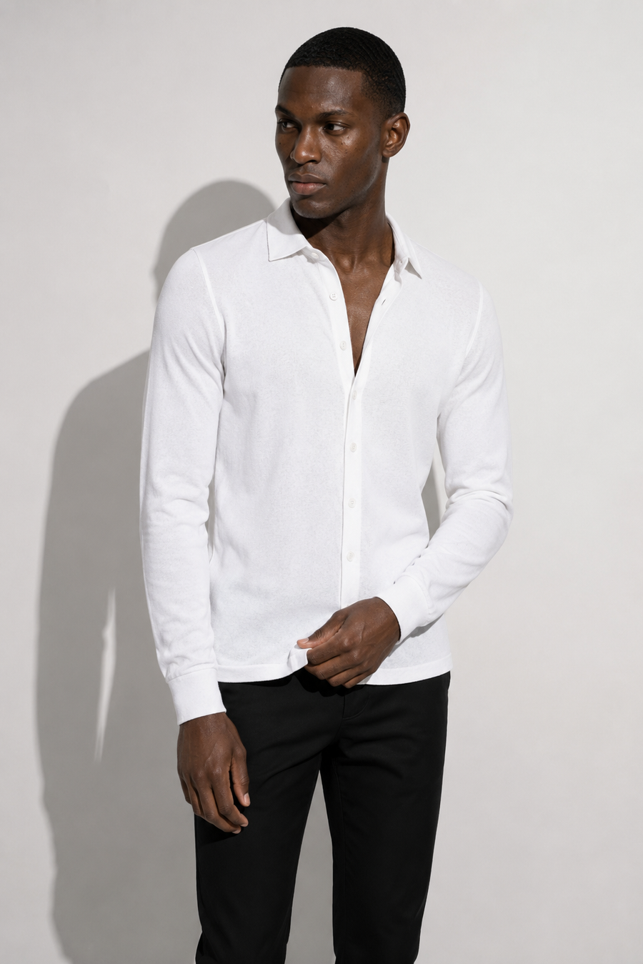 Knit Shirt — White — Knitted Shirts