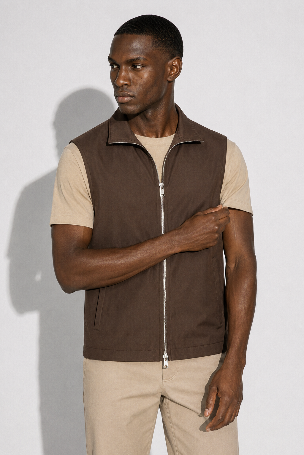 Windproof Gilet — Brown — Technical gilets