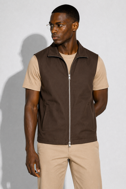 Windproof Gilet — Brown — Technical gilets