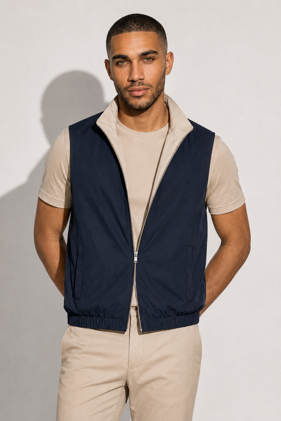 Lightweight Reversible Gilet — Navy — Lightweight Reversible Bodywarmers