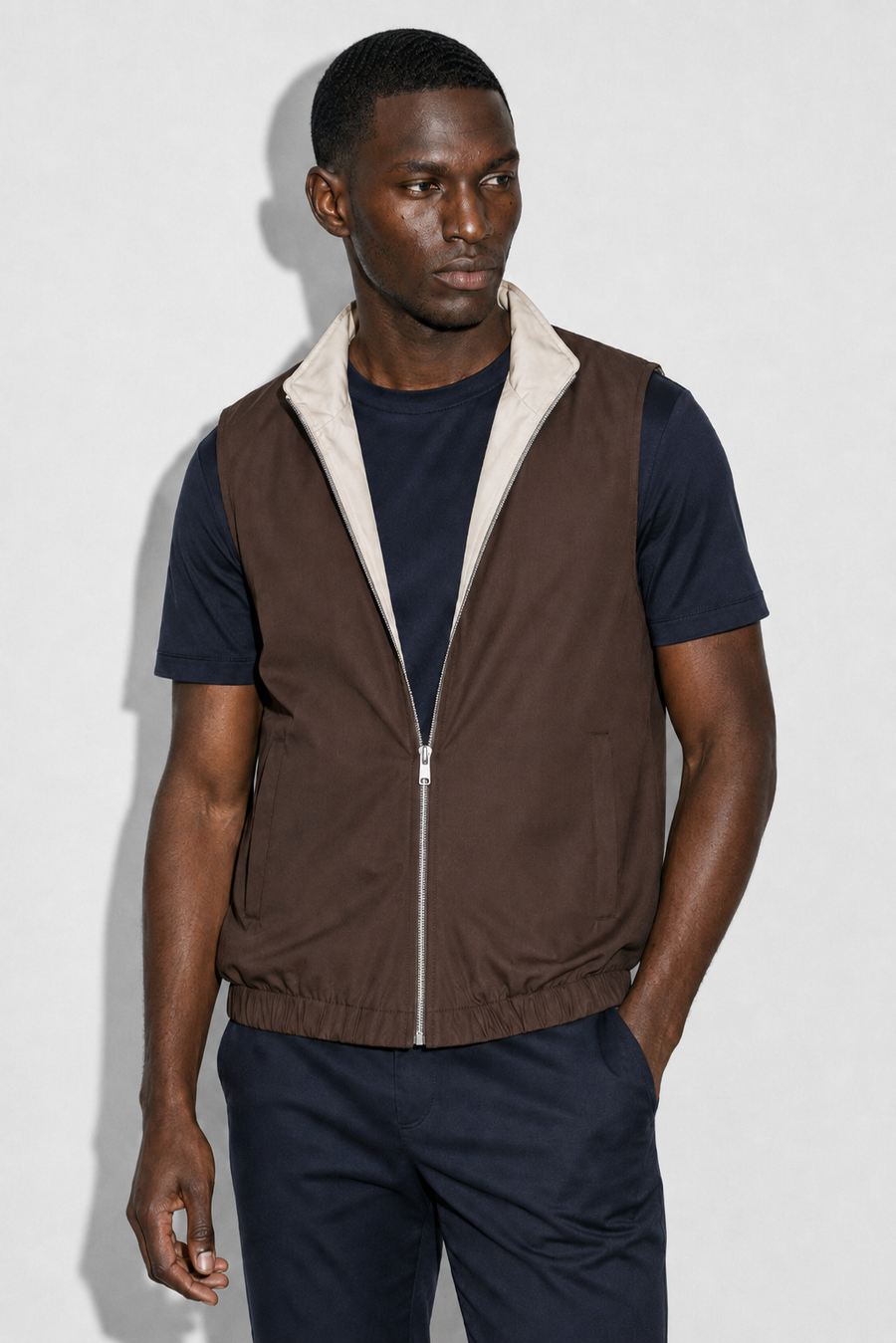 Lightweight Reversible Gilet — Brown — Lightweight Reversible Bodywarmers