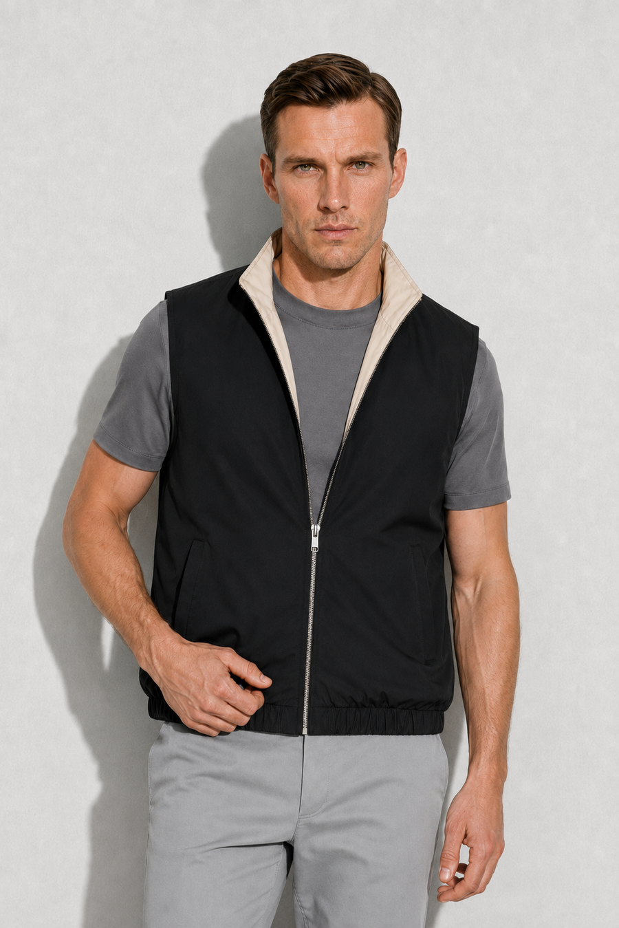 Lightweight Reversible Gilet — Black — Lightweight Reversible Bodywarmers