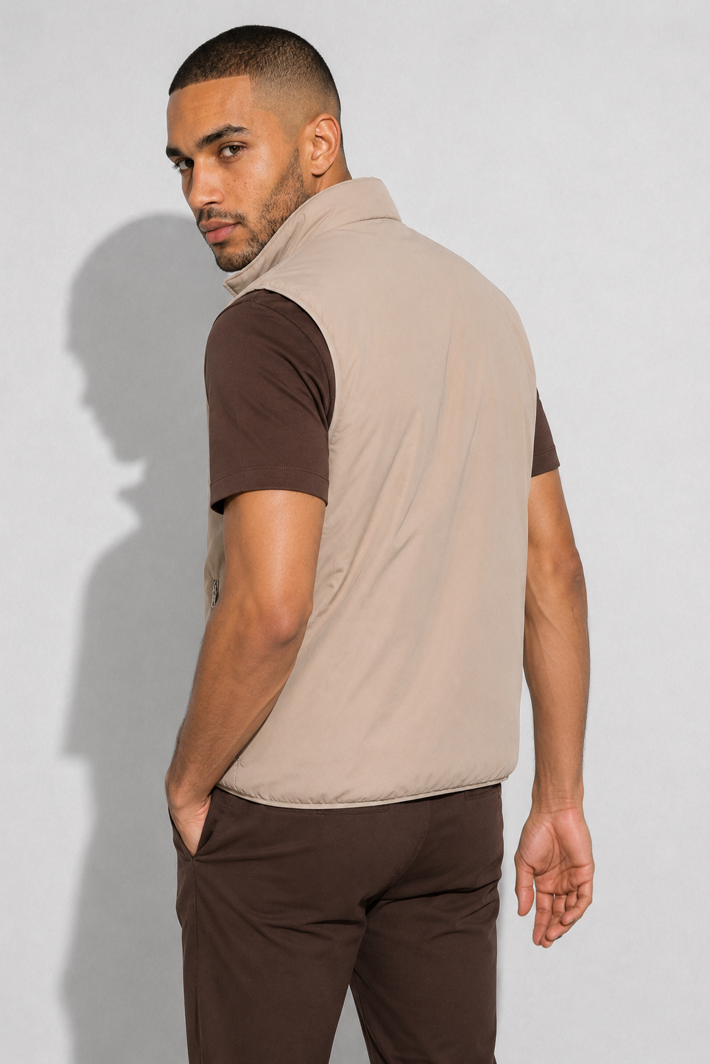 Reversible Padded Gilet — Beige — Heavyweight Reversible Bodywarmers
