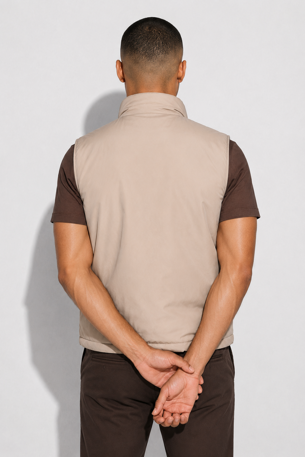 Reversible Padded Gilet — Beige — Heavyweight Reversible Bodywarmers