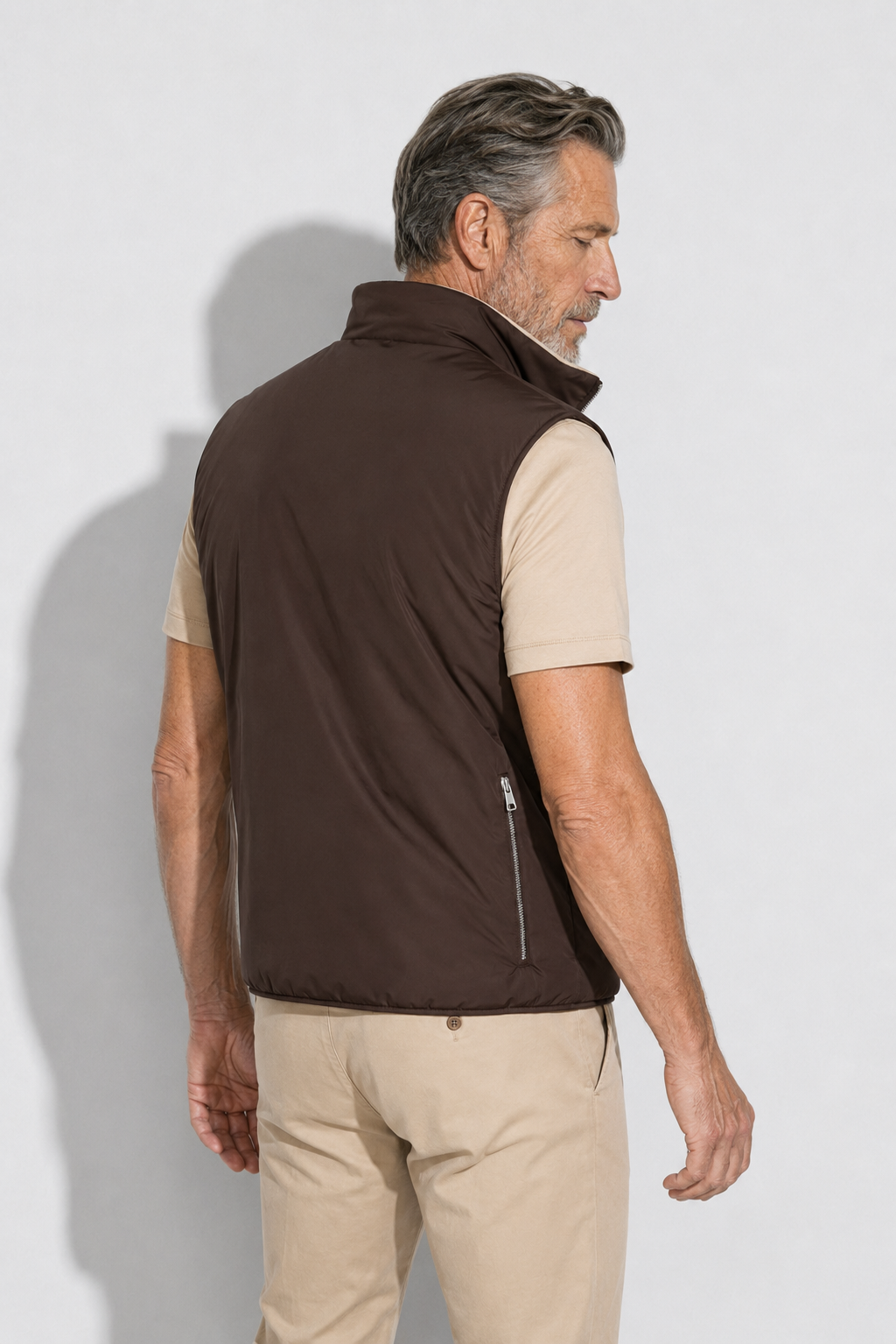 Reversible Padded Gilet — Brown — Heavyweight Reversible Bodywarmers