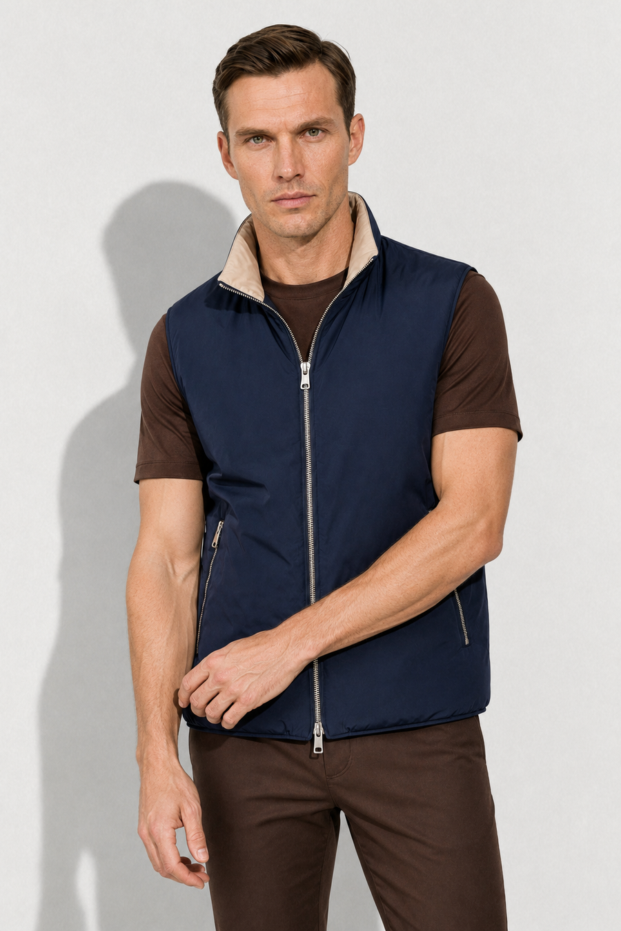Reversible Padded Gilet — Navy — Heavyweight Reversible Bodywarmers