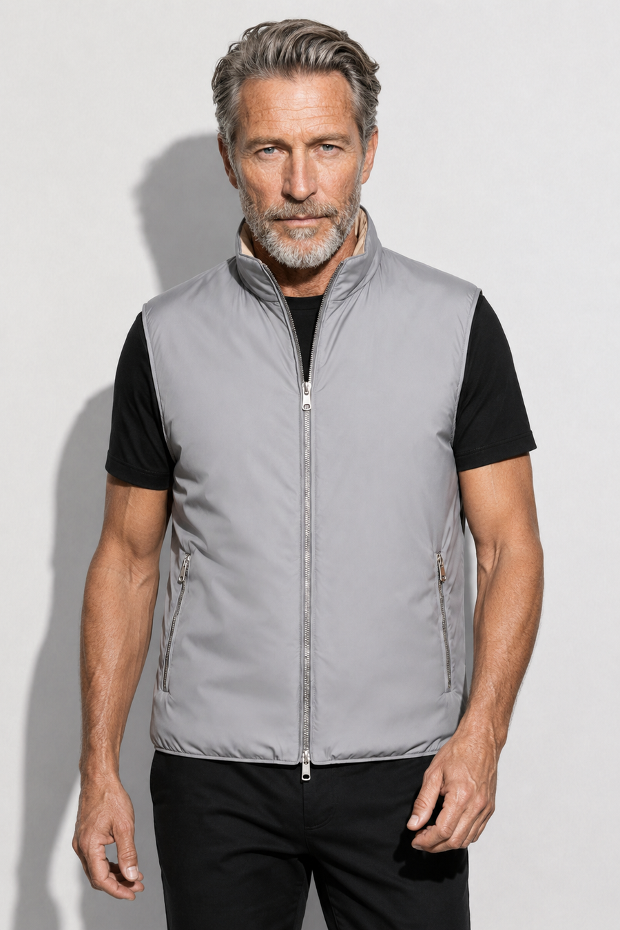 Reversible Padded Gilet — Grey — Heavyweight Reversible Bodywarmers