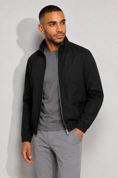 Stretch Twill Jacket — Black — Jackets