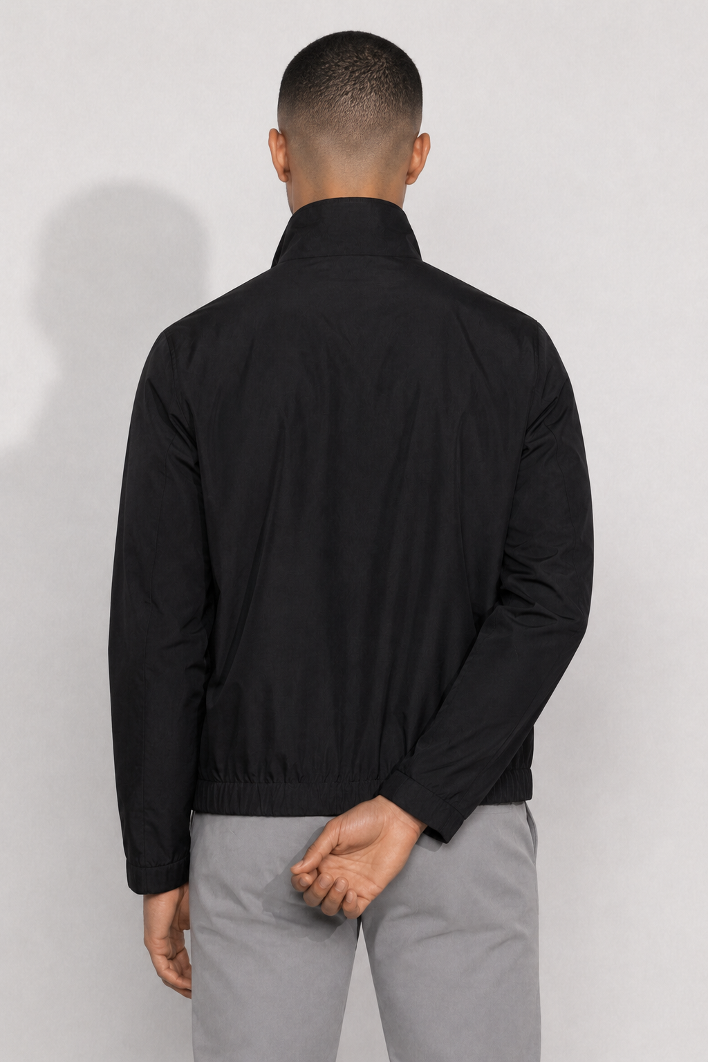 Stretch Twill Jacket — Black — Jackets