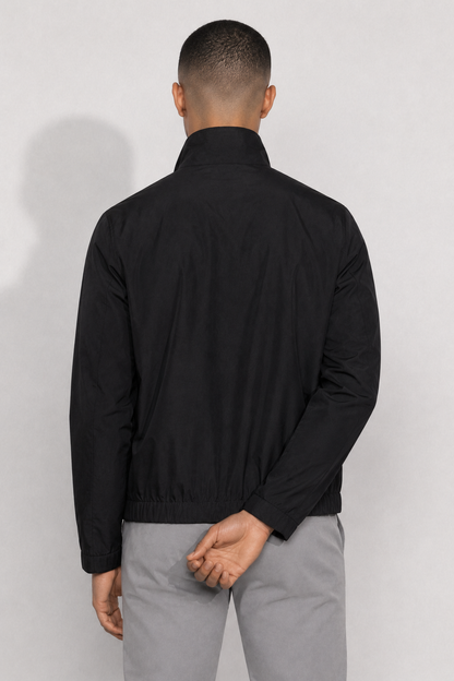 Stretch Twill Jacket — Black — Jackets