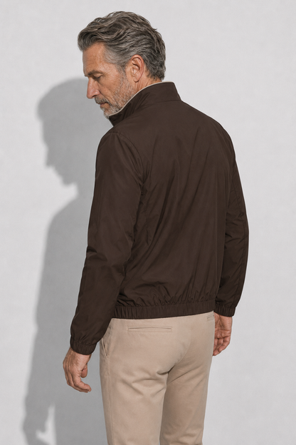 Stretch Twill Jacket — Brown — Jackets