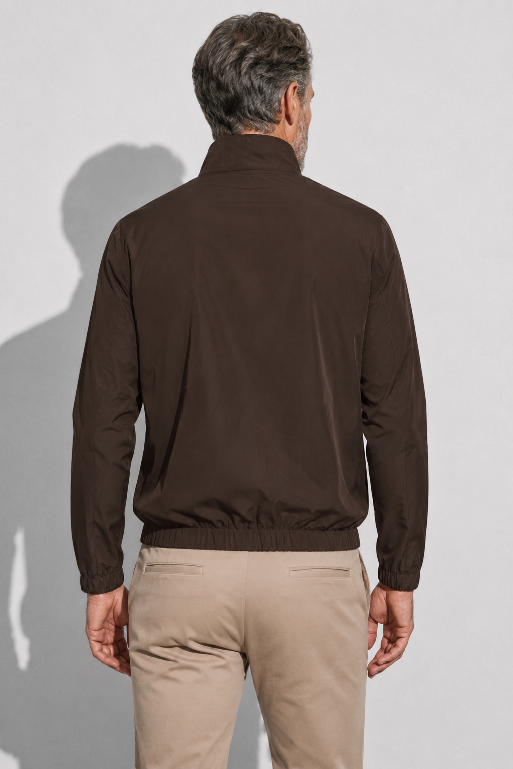 Stretch Twill Jacket — Brown — Jackets