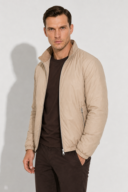 Reversible Puffer Jacket — Beige — Reversible Puffer Jackets