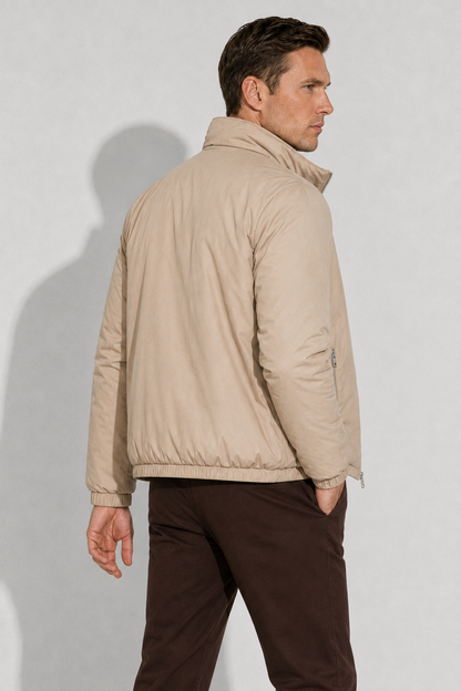 Reversible Puffer Jacket — Beige — Reversible Puffer Jackets