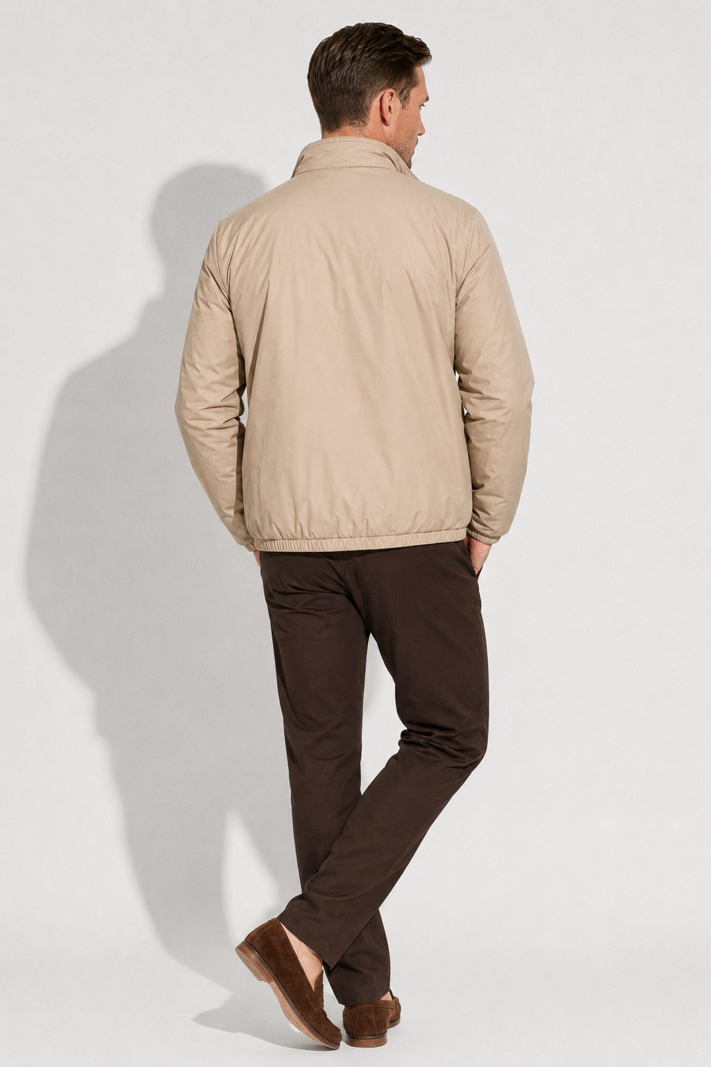 Reversible Puffer Jacket — Beige — Reversible Puffer Jackets