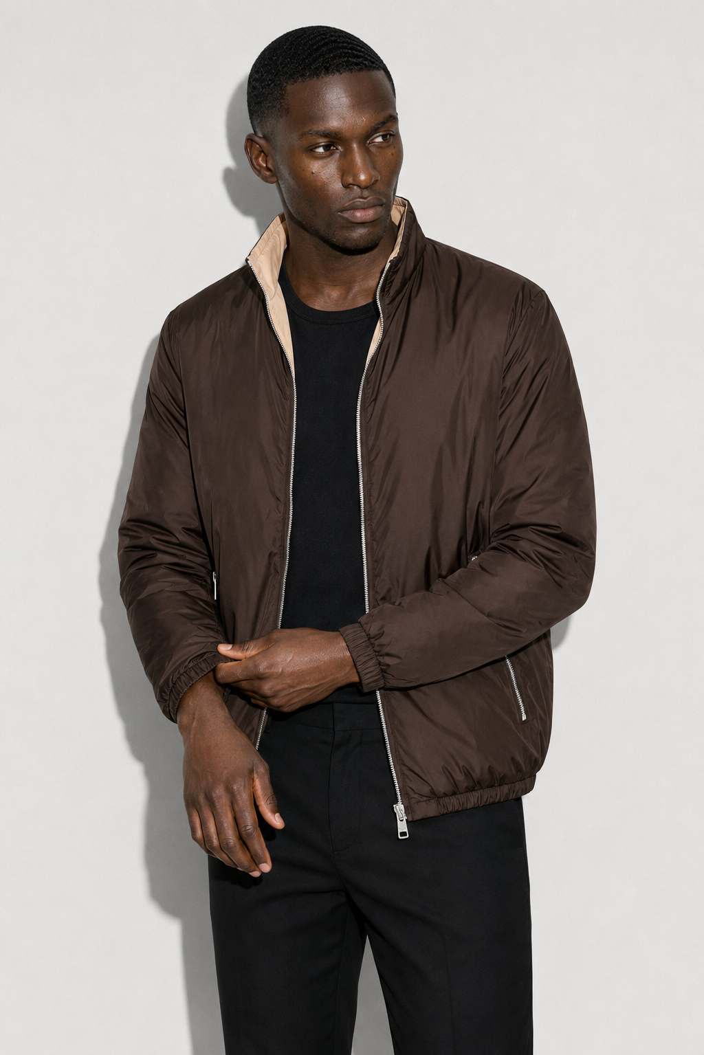 Reversible Puffer Jacket — Brown — Reversible Puffer Jackets