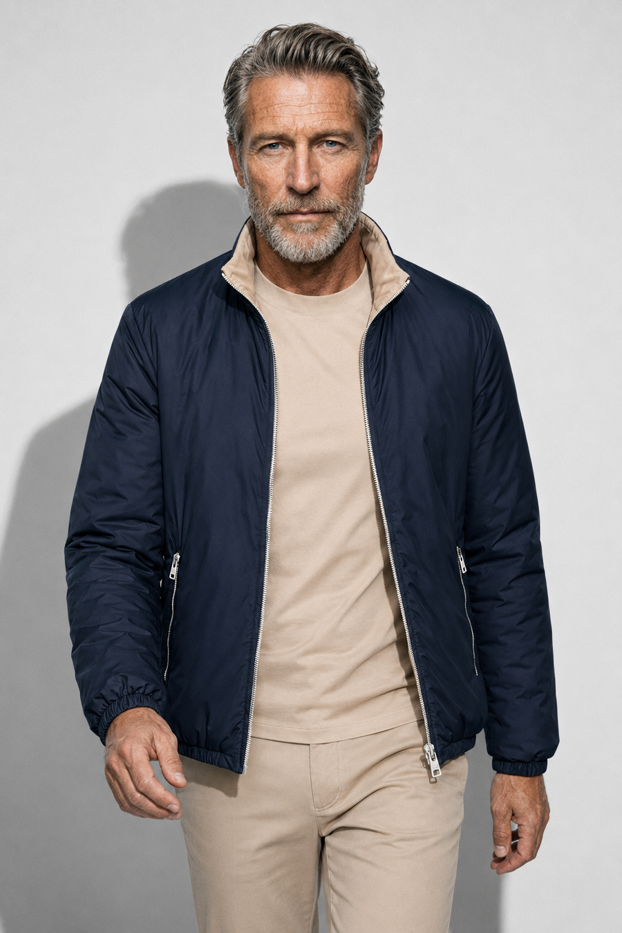 Reversible Puffer Jacket — Navy — Reversible Puffer Jackets