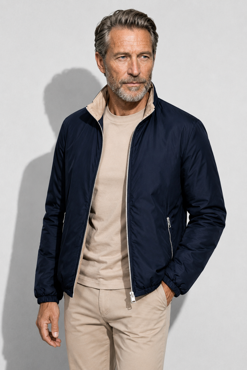 Reversible Puffer Jacket — Navy — Reversible Puffer Jackets