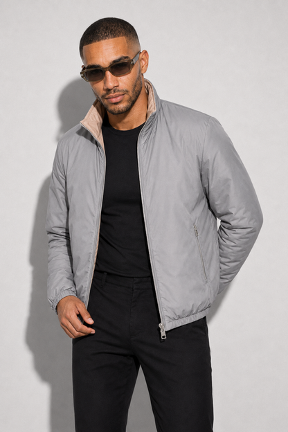 Reversible Puffer Jacket — Grey — Reversible Puffer Jackets