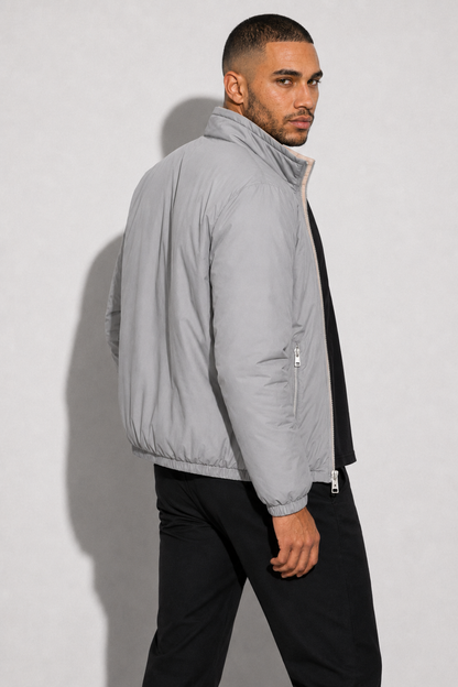 Reversible Puffer Jacket — Grey — Reversible Puffer Jackets