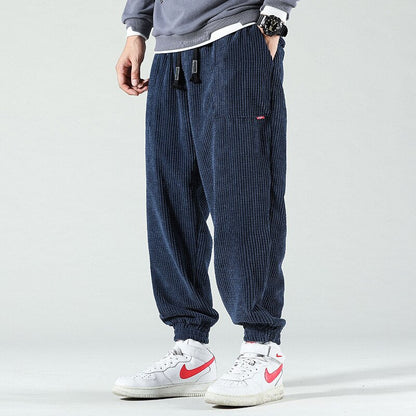 Men's Relaxed Fit Corduroy Trousers - Extended Sizes - detail view | SAINT DOR