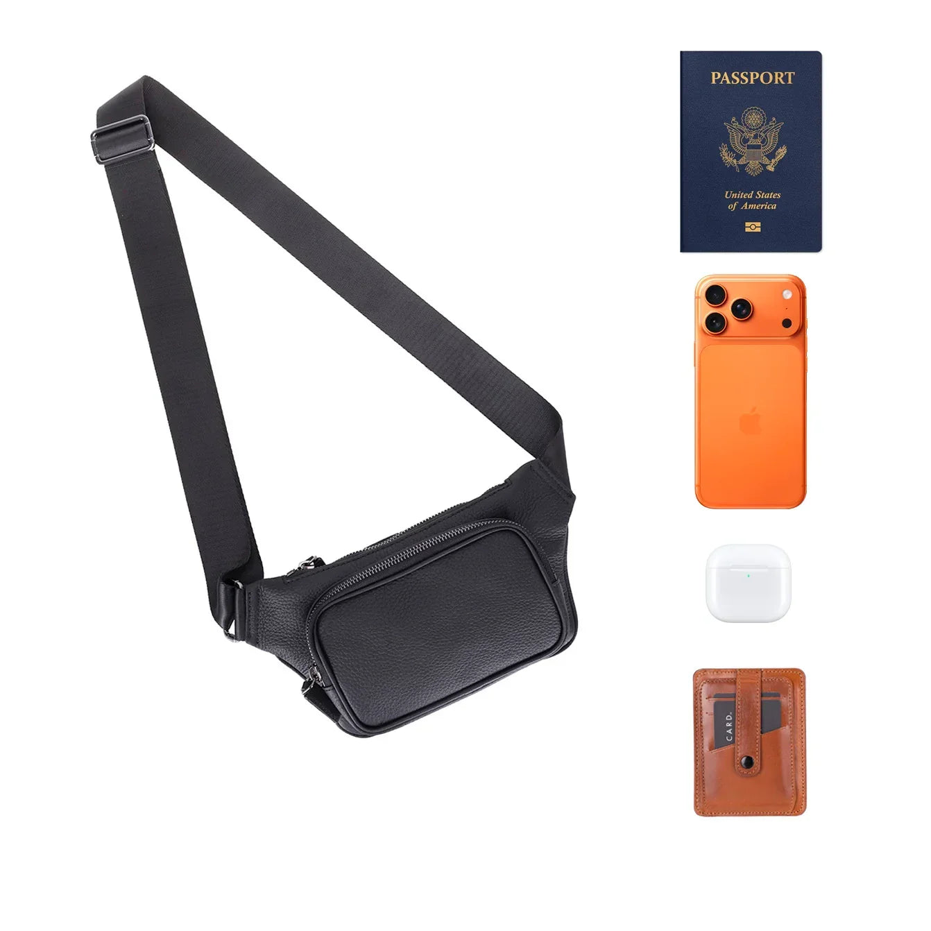 Leather Crossbody Bag – Full-grain leather – view 7