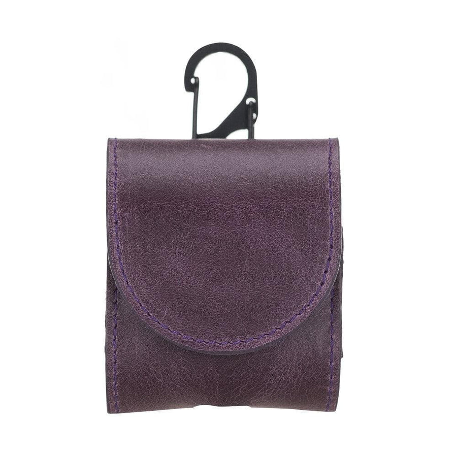 Leather AirPods 1/2 Case in Purple