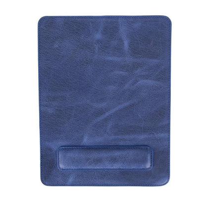 Leather Mouse Mat in Cadet Blue