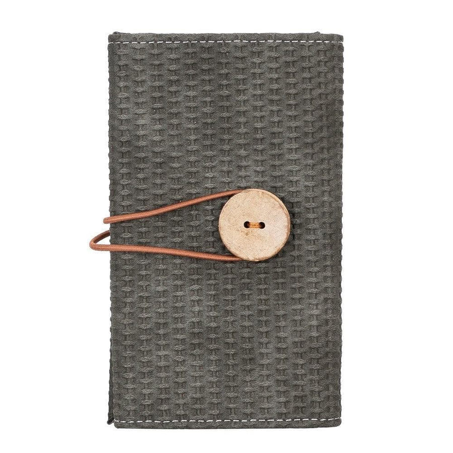 Leather Cable Organizer in Drizzle Gray