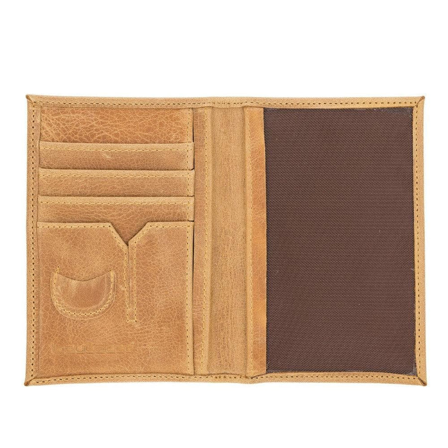 Leather Passport Holder in Chestnut