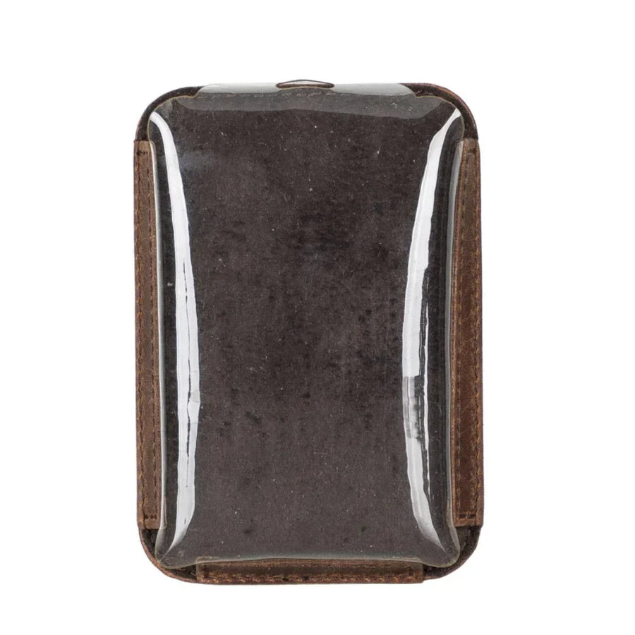 Leather Card Holder in Tan Brown