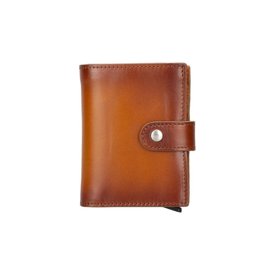 Leather Card Holder in Tan