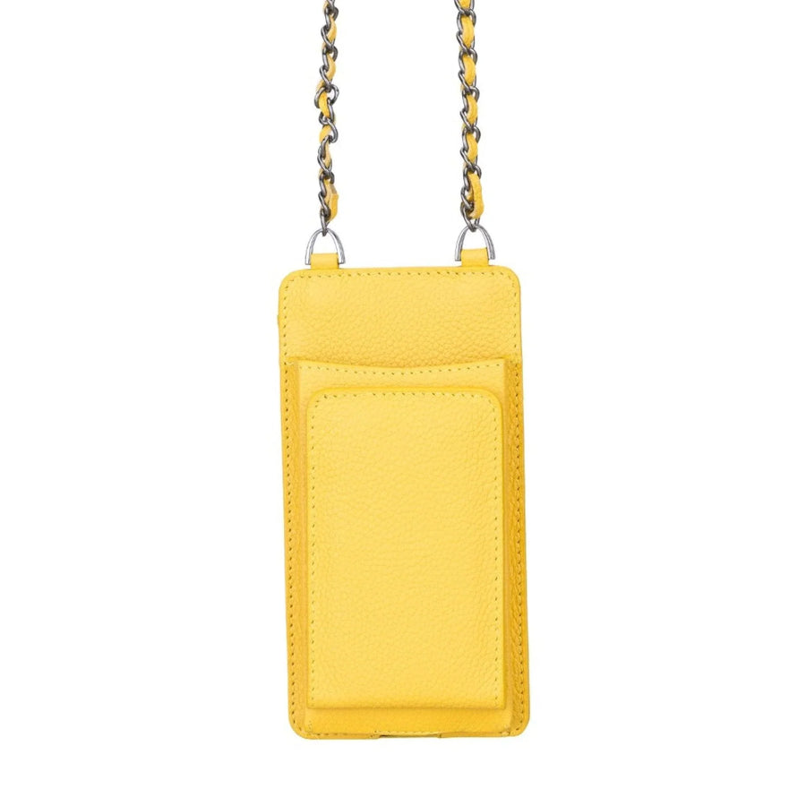 Leather Phone Holder in Yellow