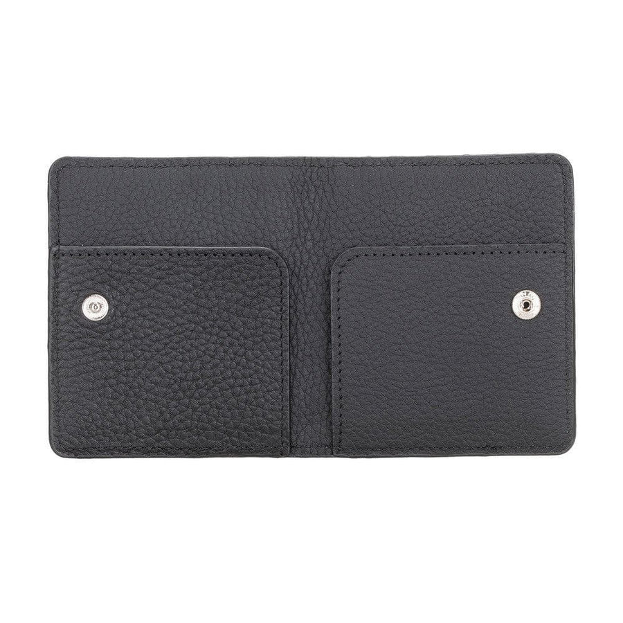 Leather Wallet in Stone Black