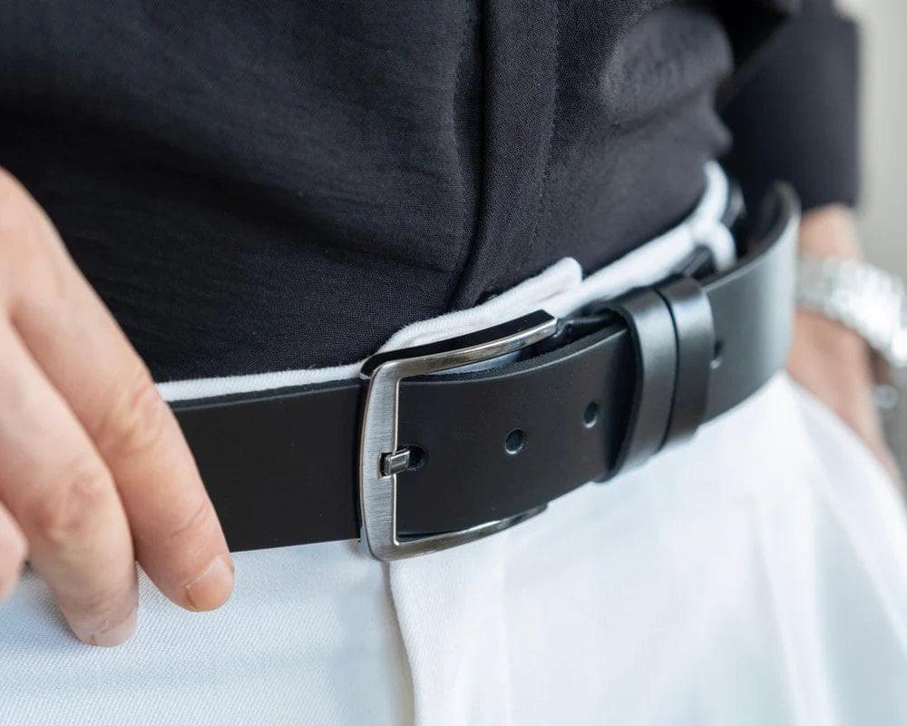 Men's Leather Belt – Full-grain leather – view 2