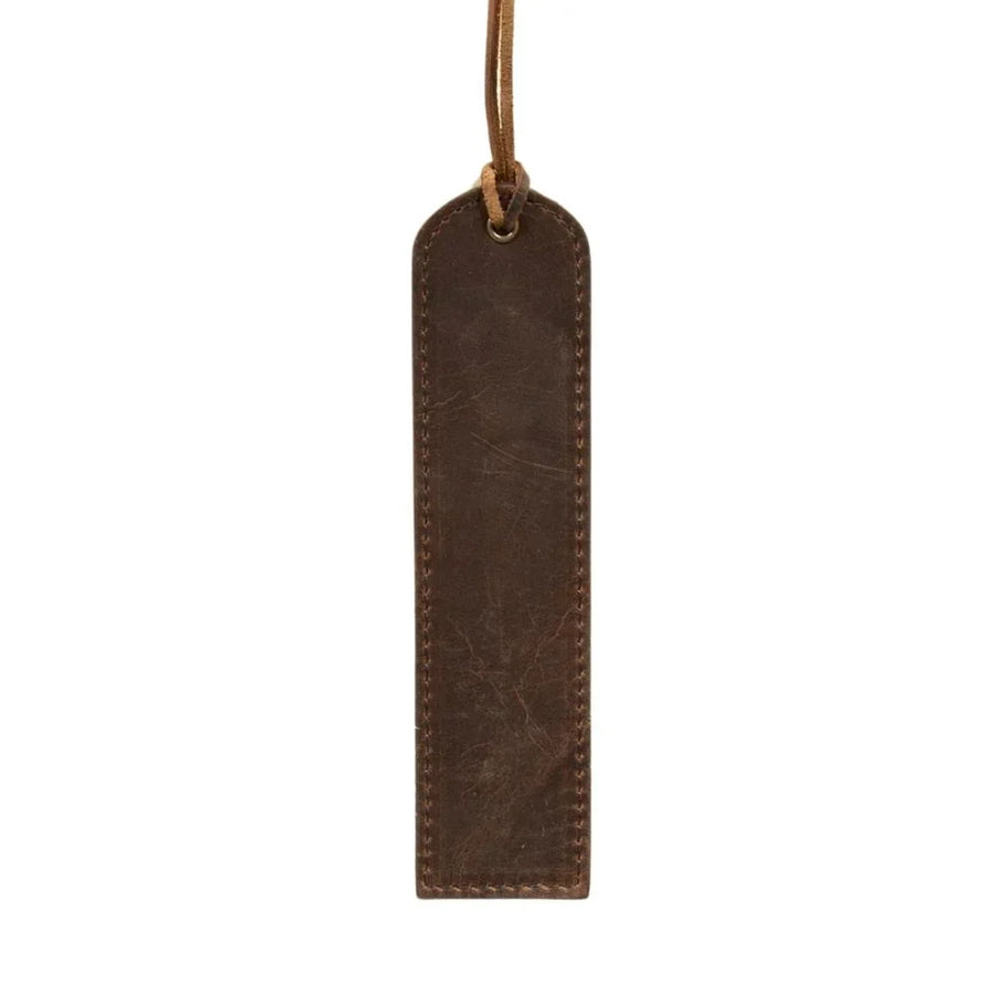 Leather Bookmark in Tan Brown