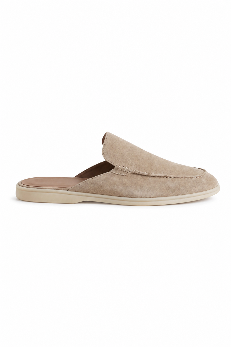 Suede Mule — Beige — Mules