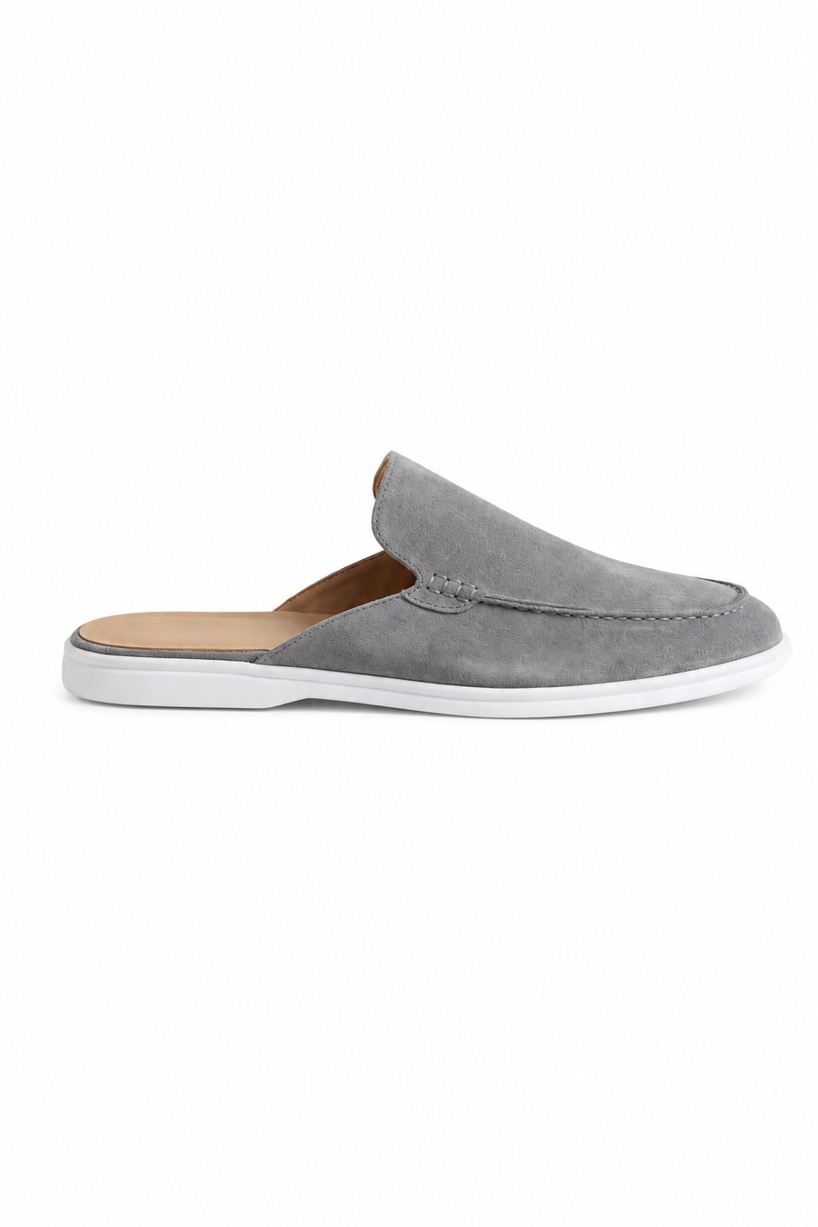 Suede Mule — Grey — Mules