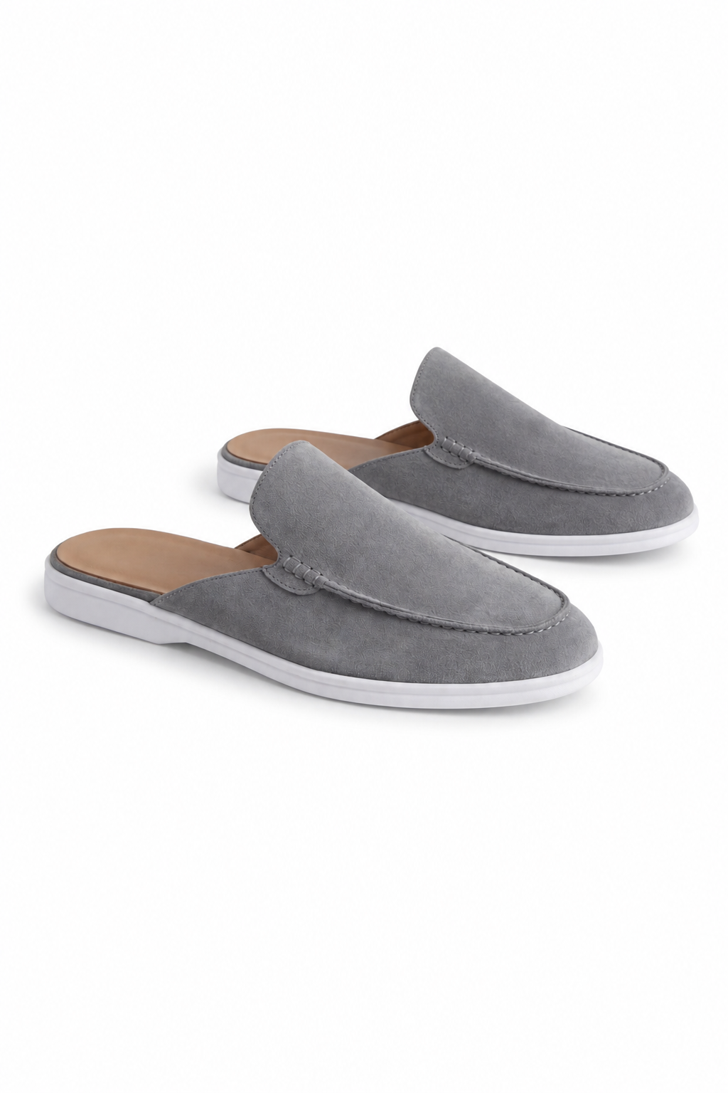 Suede Mule — Grey — Mules