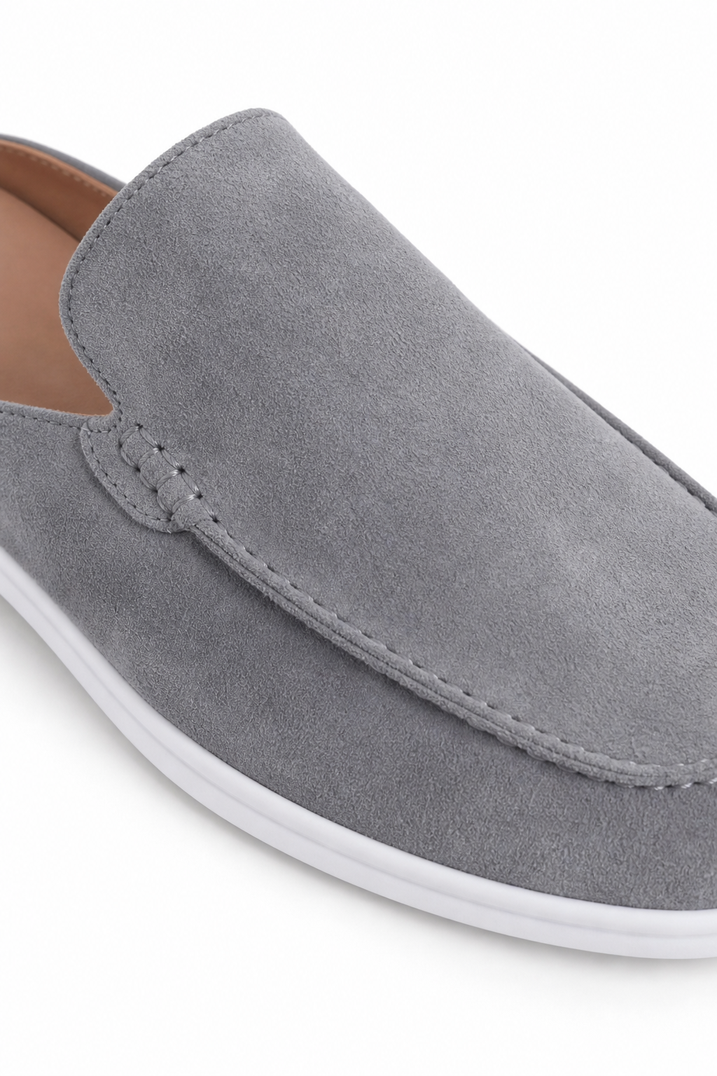 Suede Mule — Grey — Mules