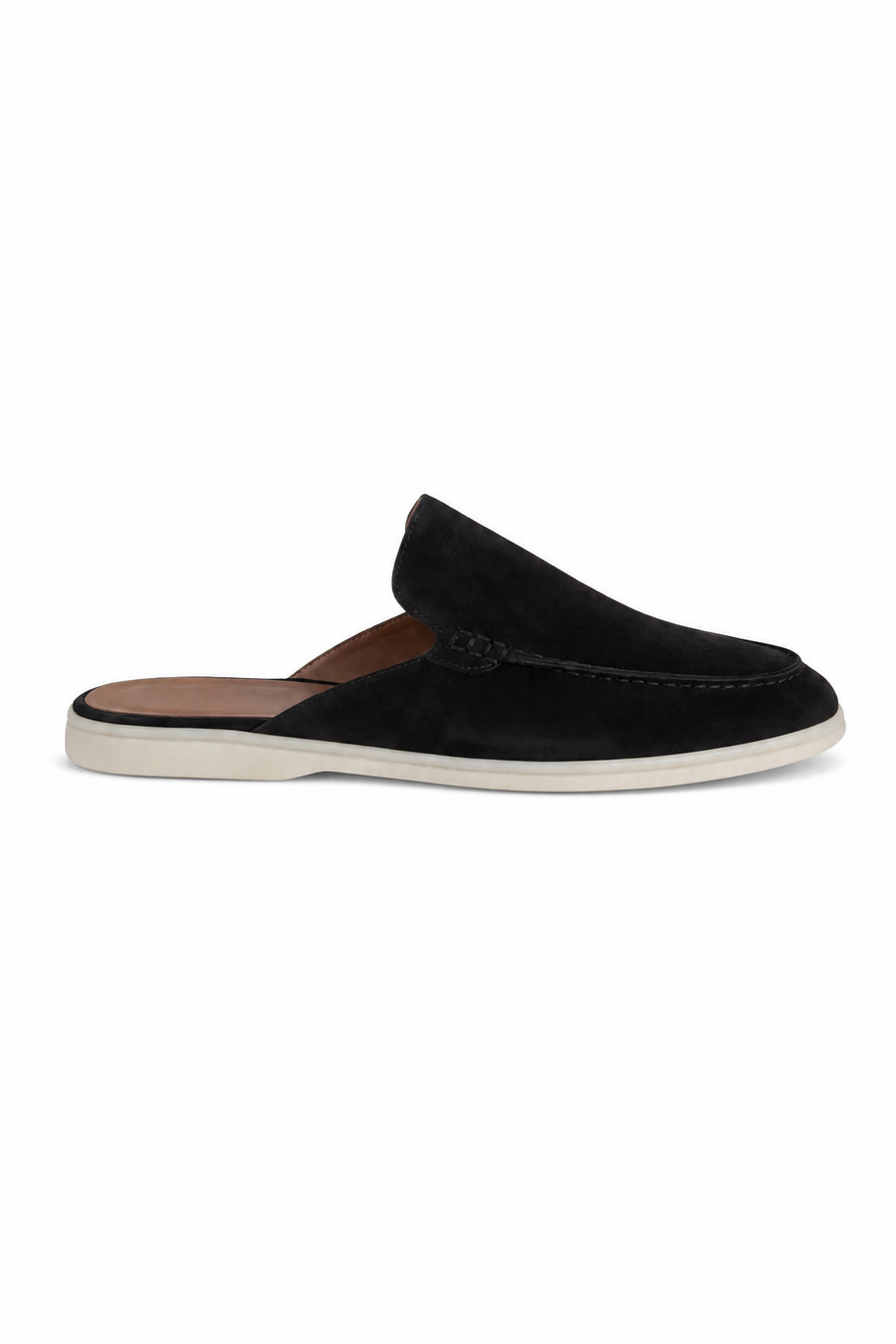 Suede Mule — Black — Mules