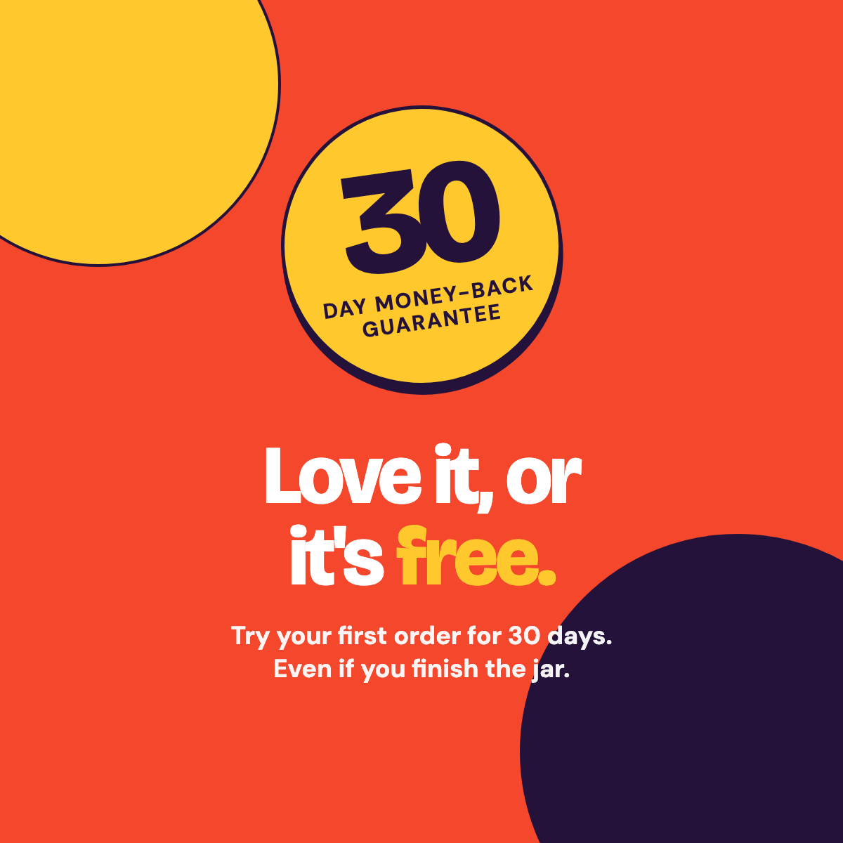 30-day money-back guarantee on your first Norda order