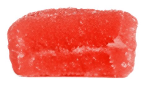 A single Norda energy gummy up close