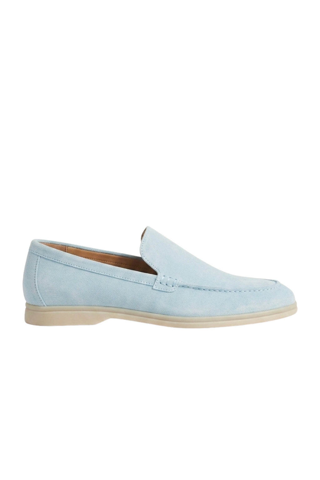 Suede Loafer — Light Blue — Loafers